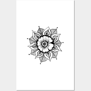 Mandala_Black Posters and Art